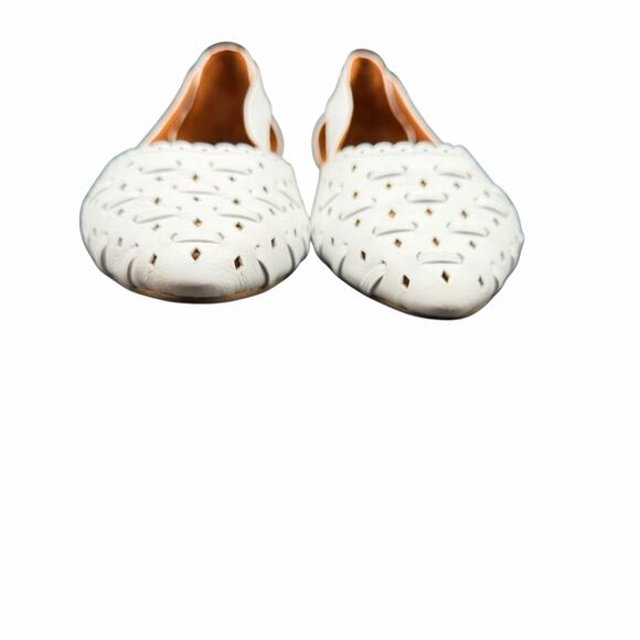 Spring Step Delorse White Leather d’Orsay Flats EU 39 US 8.5-9 Slingback - Picture 2 of 13